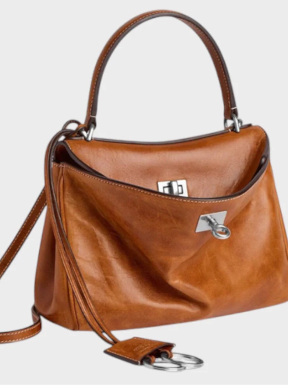 100% Leather Brown Shoulder Bag